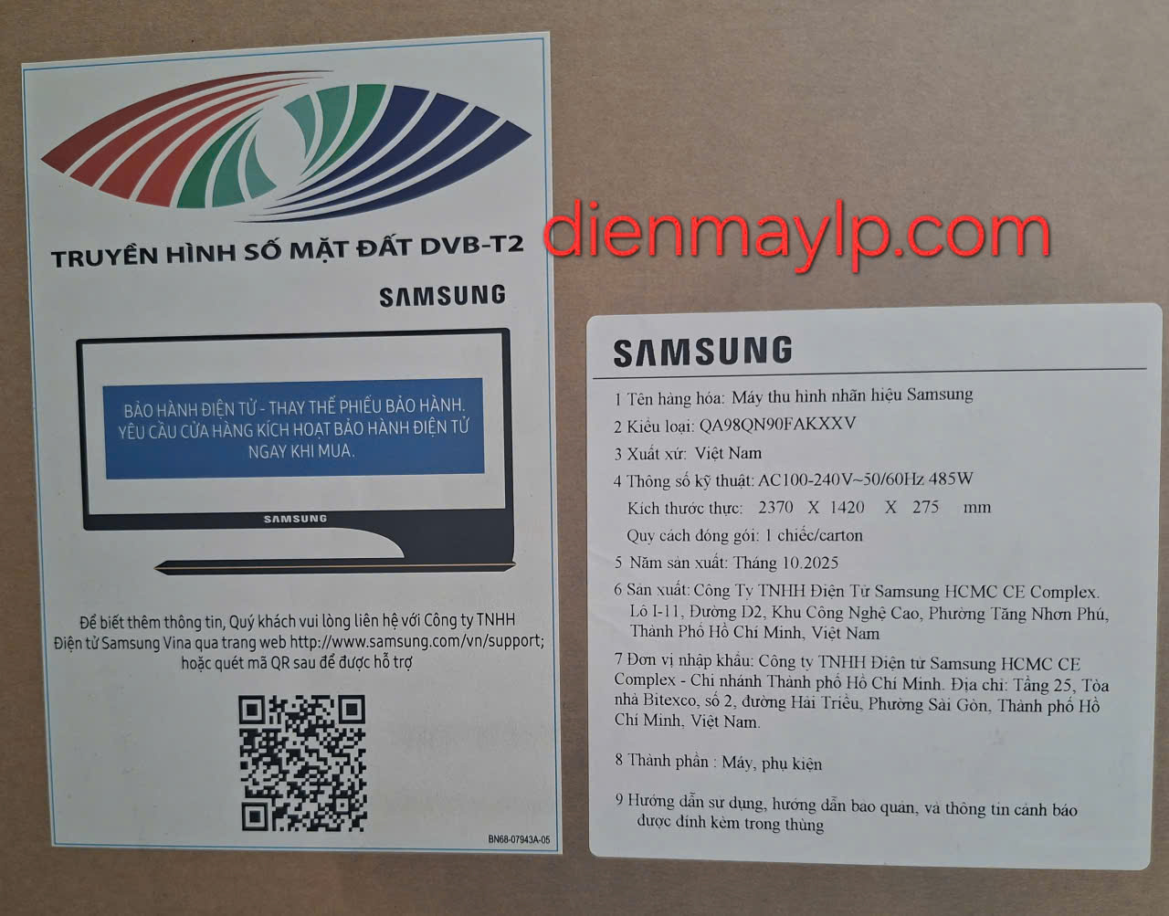 Smart Tivi Samsung Neo QLED 4K 98 Inch QA98QN90F