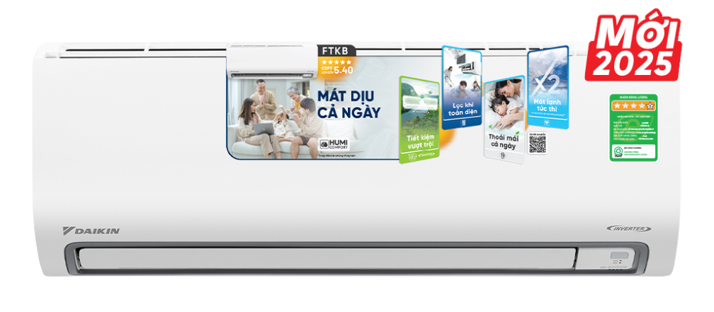 Máy lạnh Daikin Inverter 1.5 HP FTKB35ZVMV
