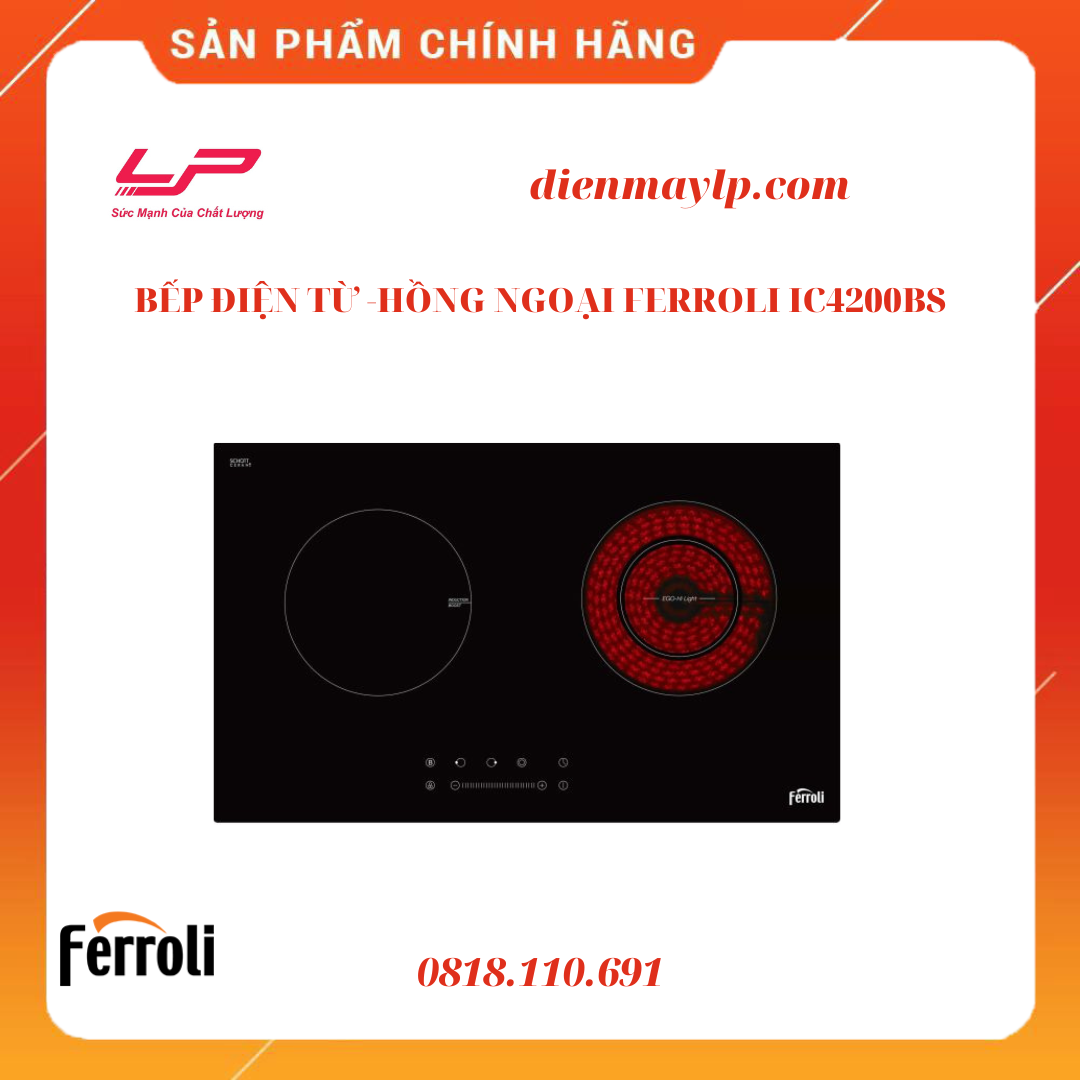 BẾP ĐIỆN TỪ -HỒNG NGOẠI FERROLI IC4200BS