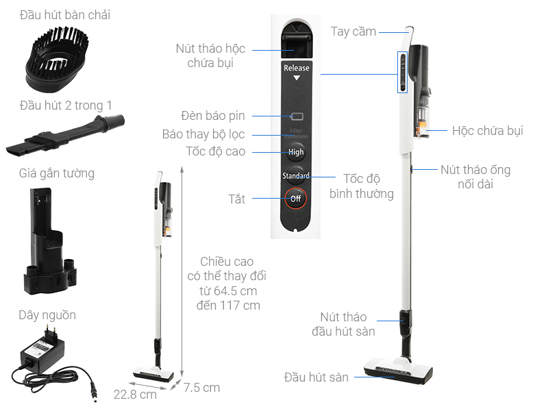 Máy hút bụi không dây Hitachi PV-XL1K