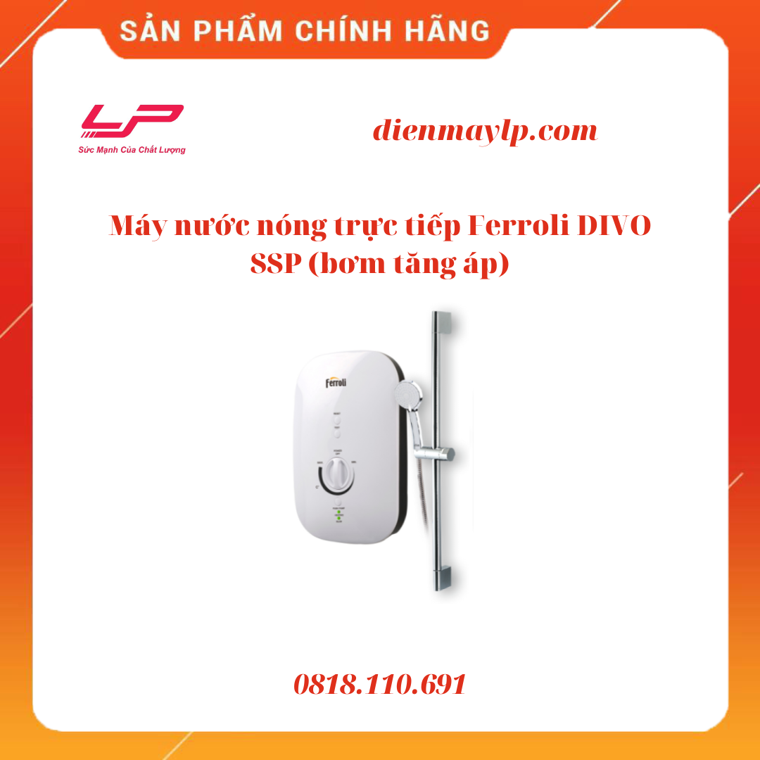 Máy nước nóng trực tiếp DIVO SSP (bơm tăng áp)