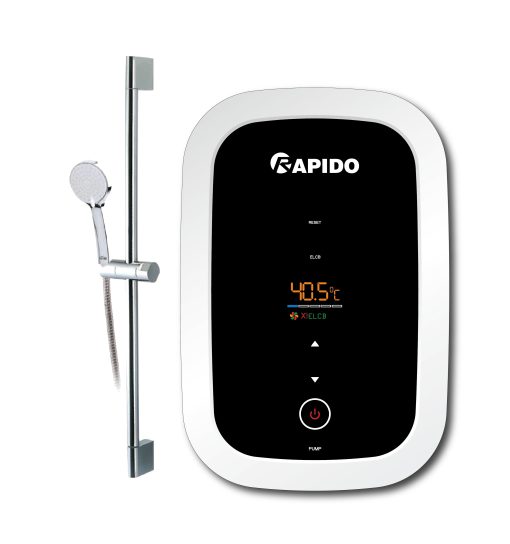 Máy nước nóng trực tiếp Rapido Stern RIG – DP 4.5 (hiển thị nhiệt độ, bơm tăng áp)