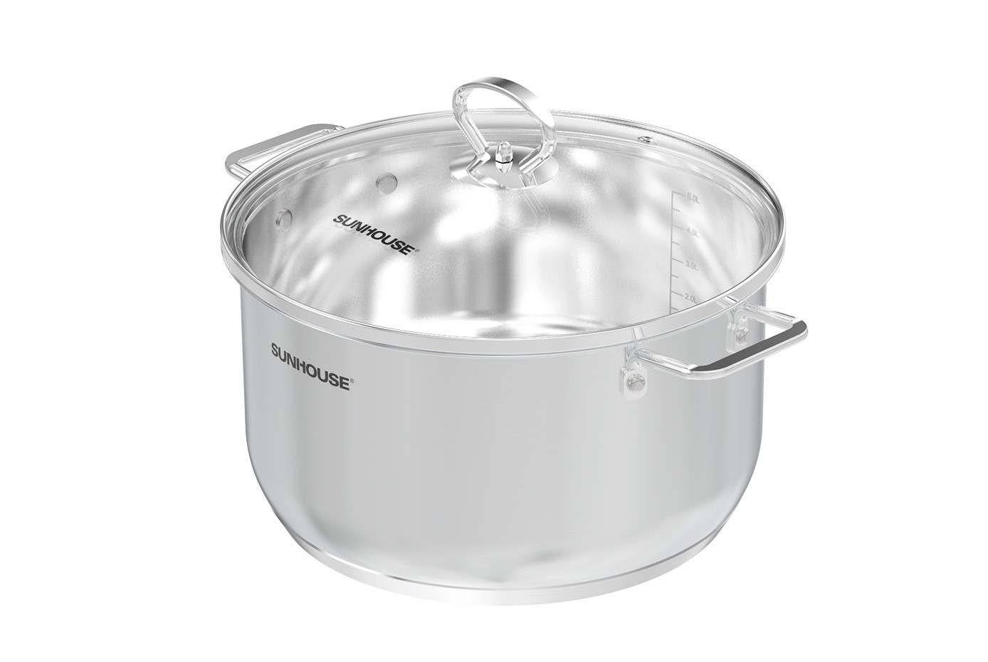 Bộ nồi chảo inox nắp kính Sunhouse SHG991