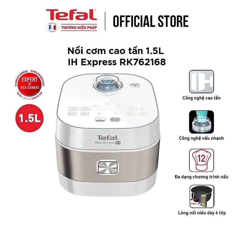 Nồi cơm điện cao tần Tefal 1.5 lít RK762168