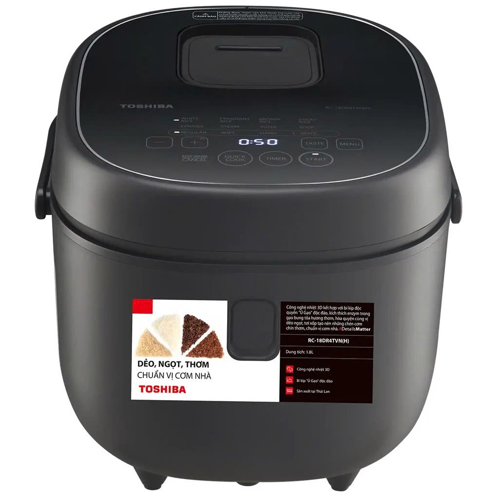 Nồi cơm điện tử Toshiba 1.8 lít RC-18DR4TVN(H)