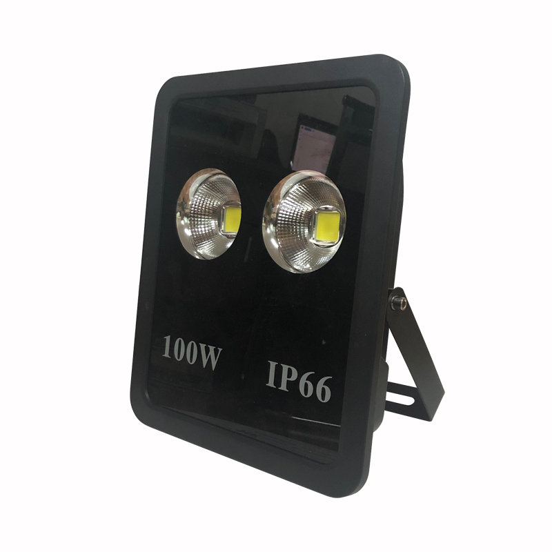 Đèn pha tròn vuông LED ngoài trời 100W - IP65 (2*50w)