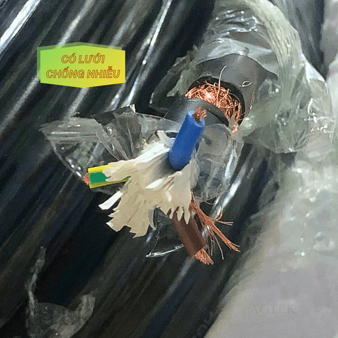 Dây cáp điều khiển có lưới chống nhiễu ZR-PVC 5x1.0 AGTEK vỏ đen