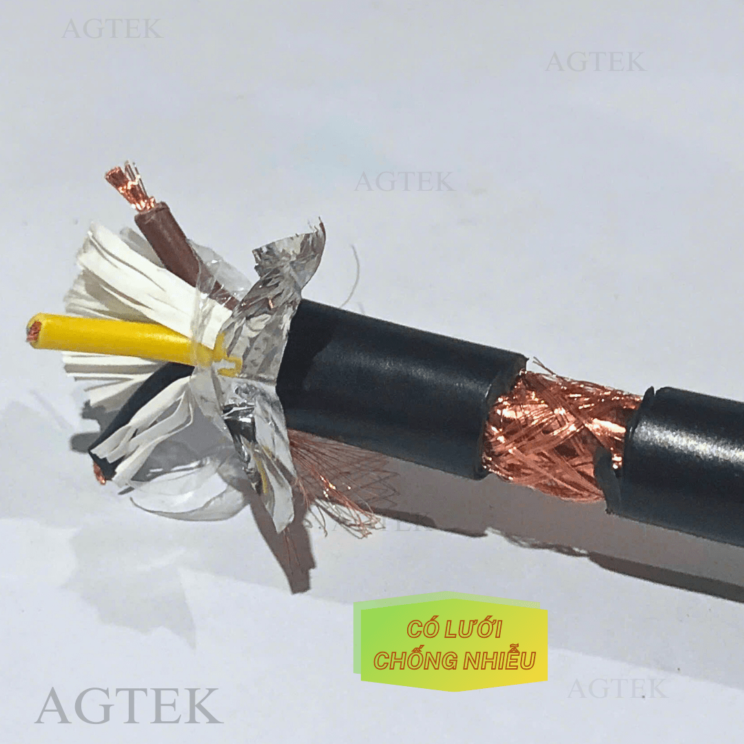 Có lưới 6x1.0 - Dây cáp điều khiển có lưới chống nhiễu ZR-PVC 6x1.0 AGTEK