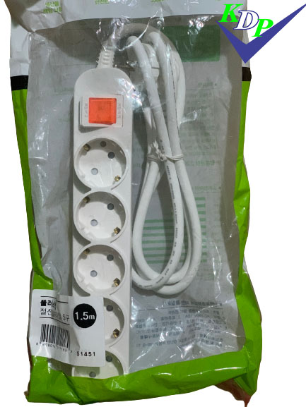 Ổ 5 Hàn quốc liền dây 1 công tắc 16A 250v