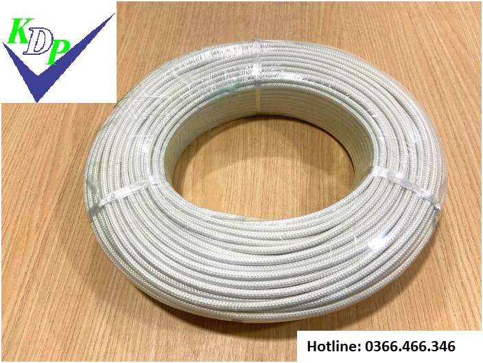 Dây điện chịu nhiệt 500°C 10mm2, dây amiang chống cháy 1×10