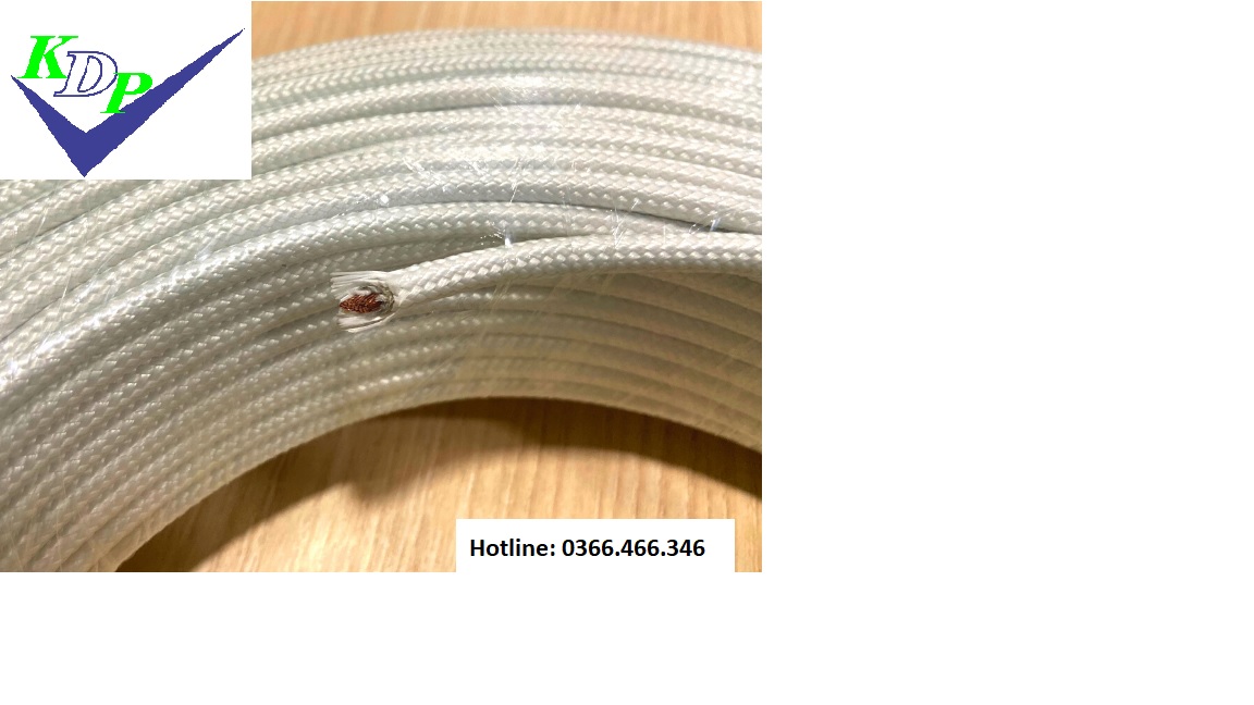 Dây điện chịu nhiệt  500°C 4 mm2, dây amiang chống cháy 1×4