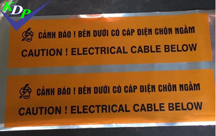 Băng cảnh báo D150 ( trắng nâu bóng)