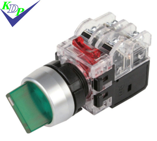 Chuyển Mạch 2Vt Tự Giữ Có Đèn Xanh Mrt-R2A1A0G 1No+1Nc 220V Phi 22