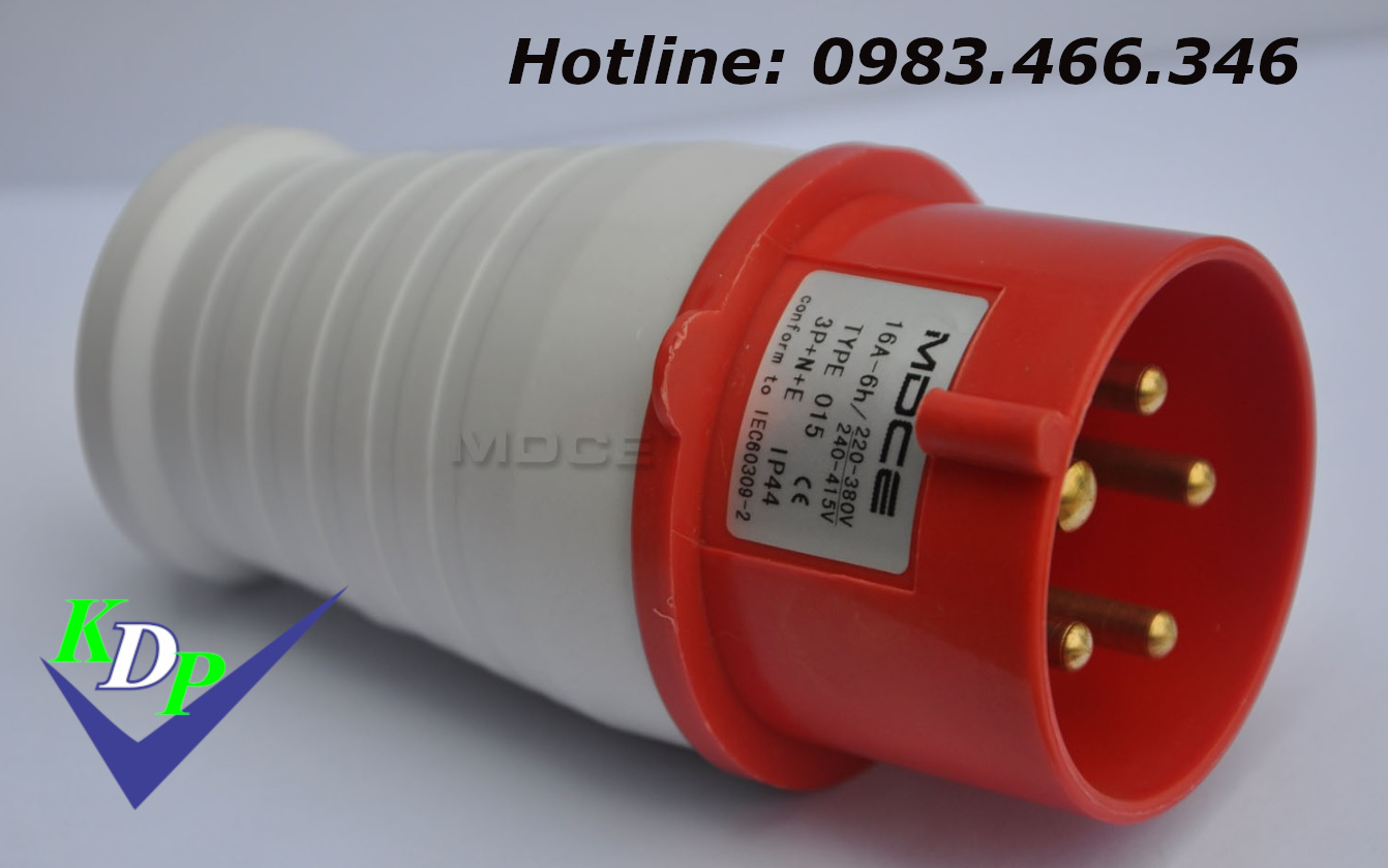 Phích công nghiệp 16A di động 5 chân