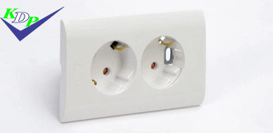 Ổ cắm đôi Hàn Quốc chưa đế