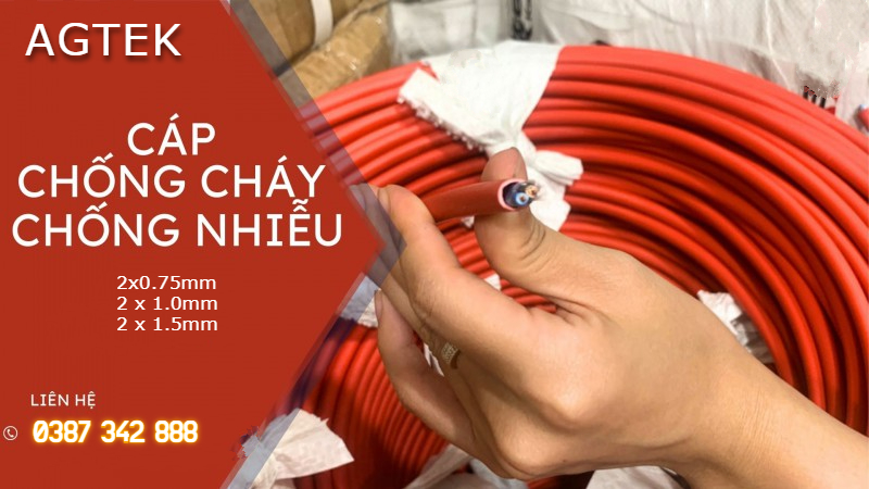 Dây cáp chống cháy chống nhiễu 2x2.5 AGTEK
