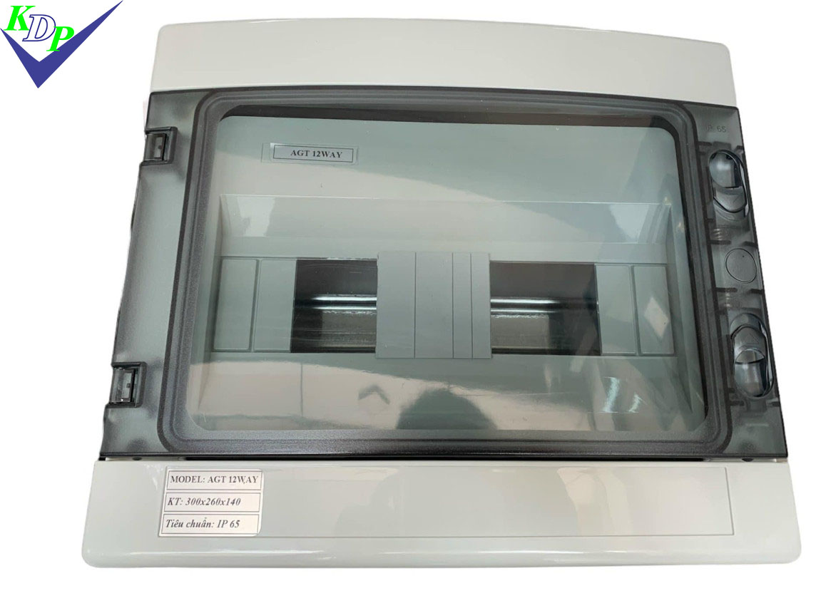 Tủ nhựa nổi 12 át AGT-12WAY IP65 Chống nước