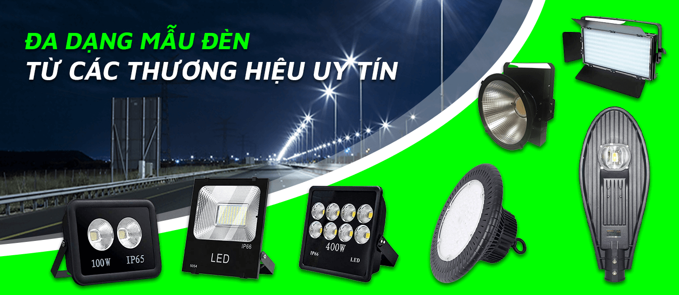 Đa dạng mẫu đèn từ các thương hiệu uy tín