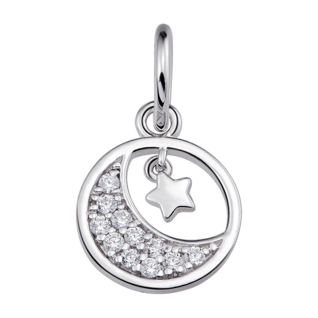 Charm Bạc đính đá ECZ