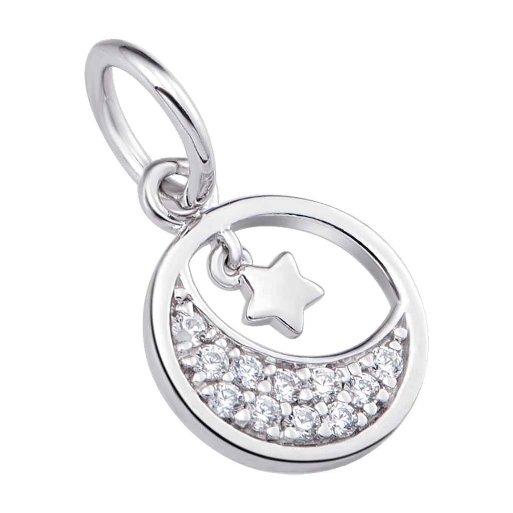 Charm Bạc đính đá ECZ