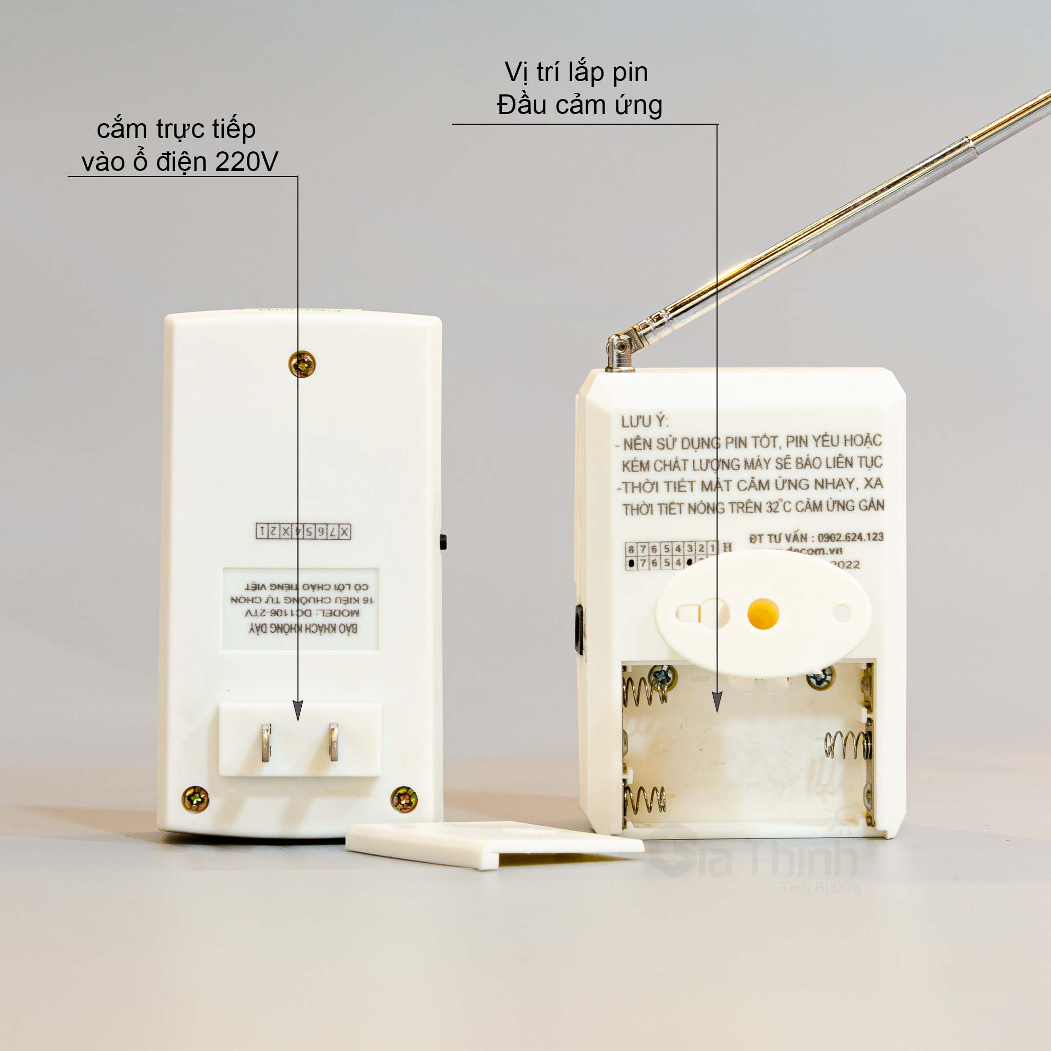 Chuông cảm ứng báo khách tiếng việt Decom - DC1006-2 (Bảo hành đổi mới 12 tháng)