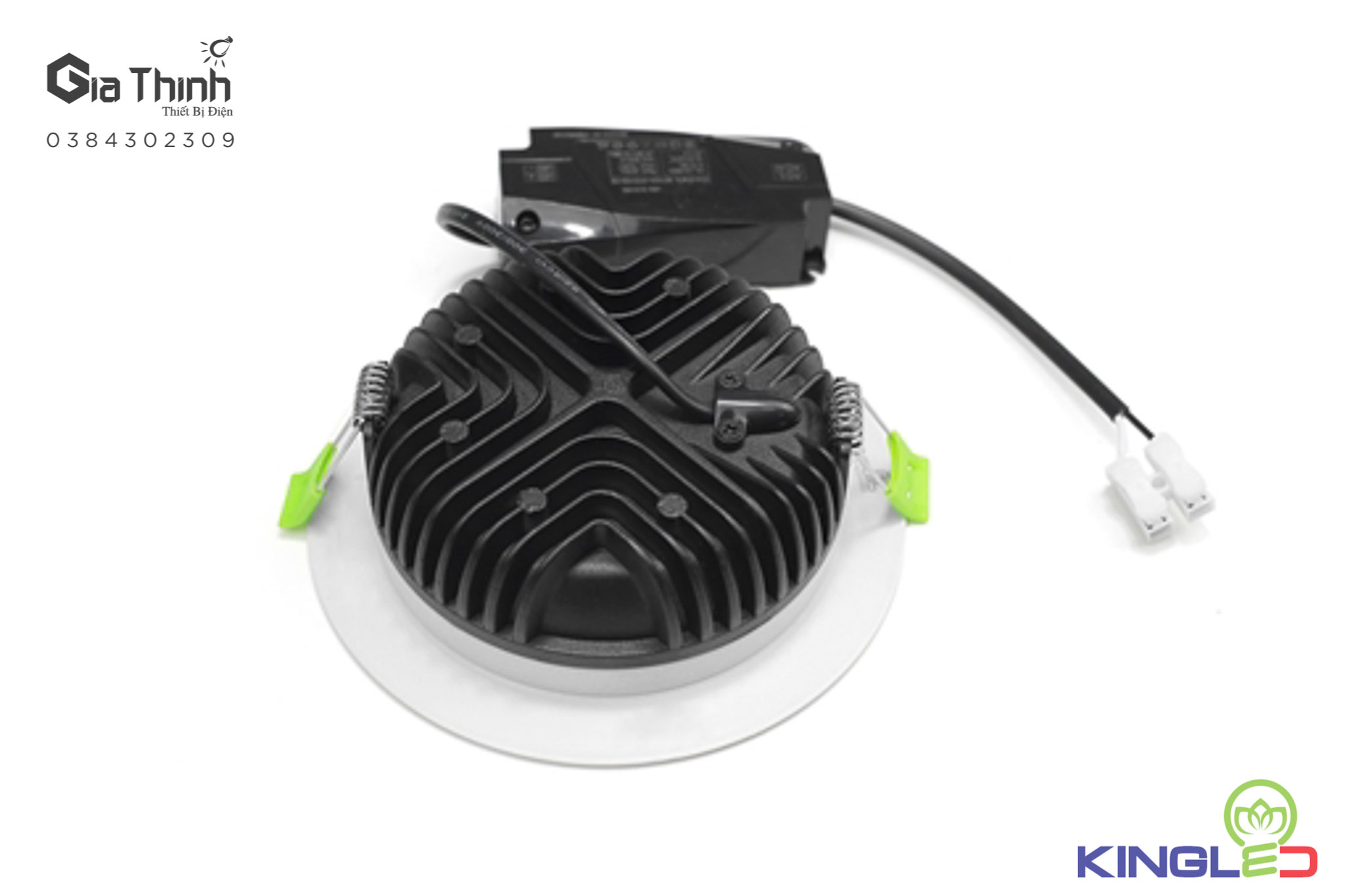 Âm trần 7w  Kingled a/s 3 màu viền vàng mặt cong(BH24t)
