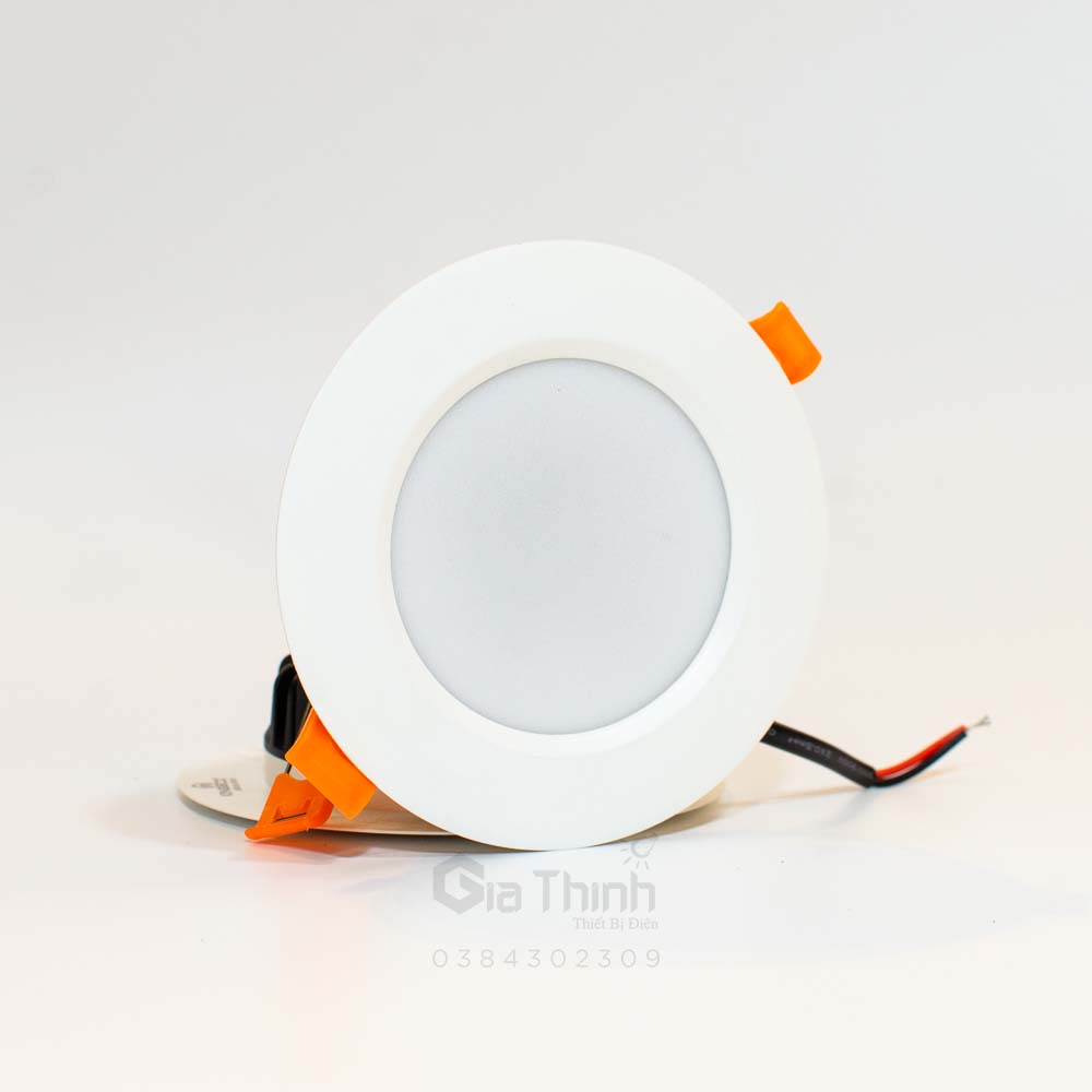 Âm trần 8W KingEco mặt trắng lỗ khoét 90mm (BH24T)