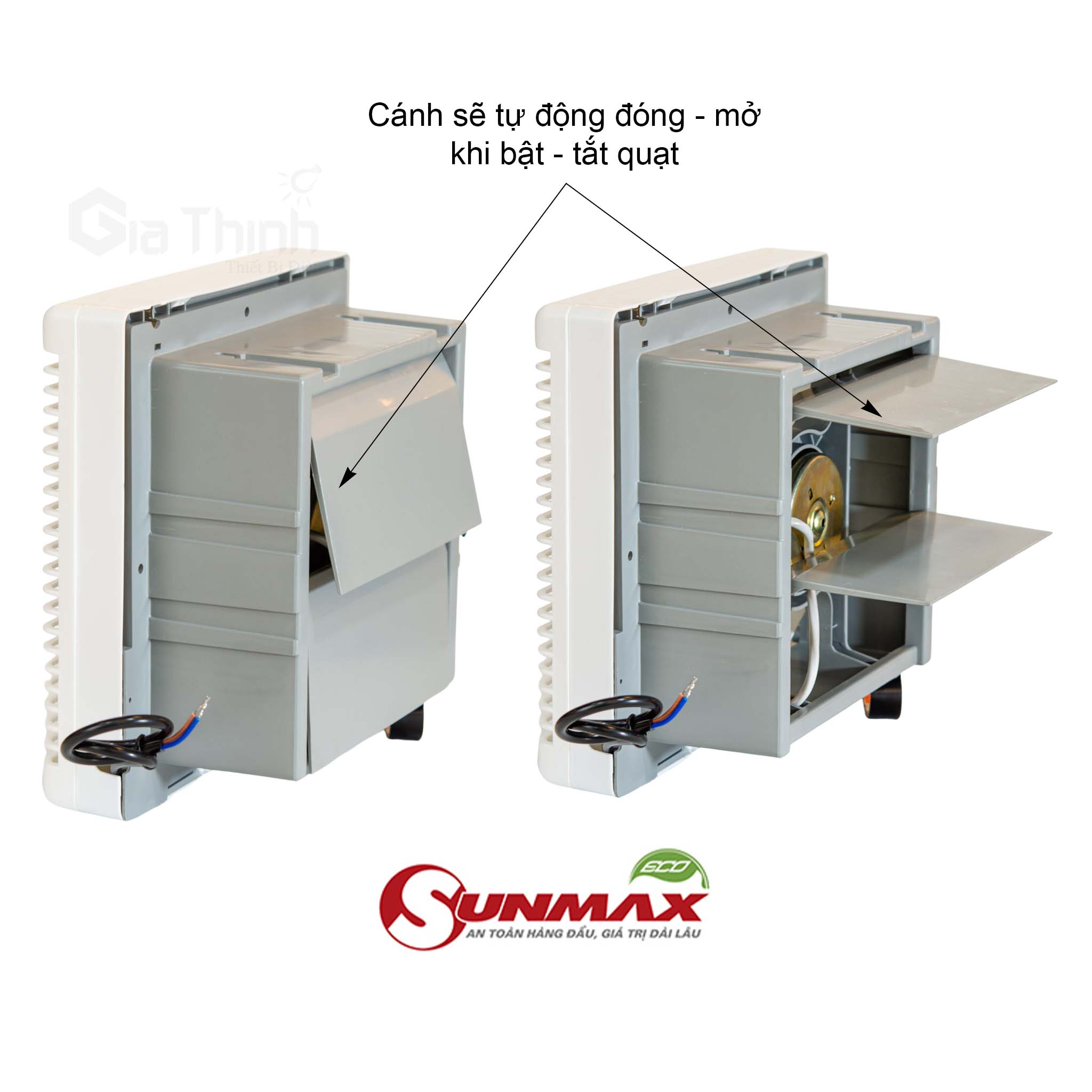 Quạt thông gió âm tường Sunmax