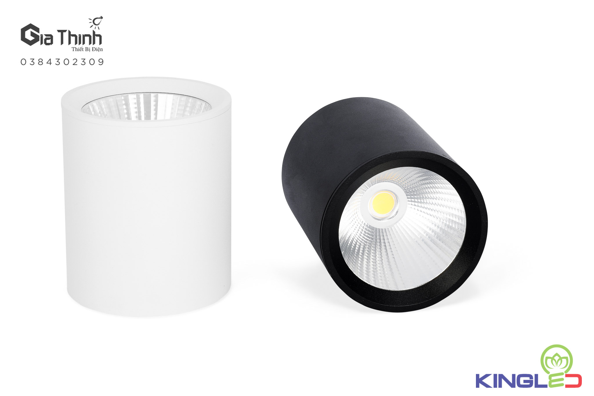 Ống bơ 15W Kingled vỏ trắng ánh sáng vàng chiếu rọi (BH24T)