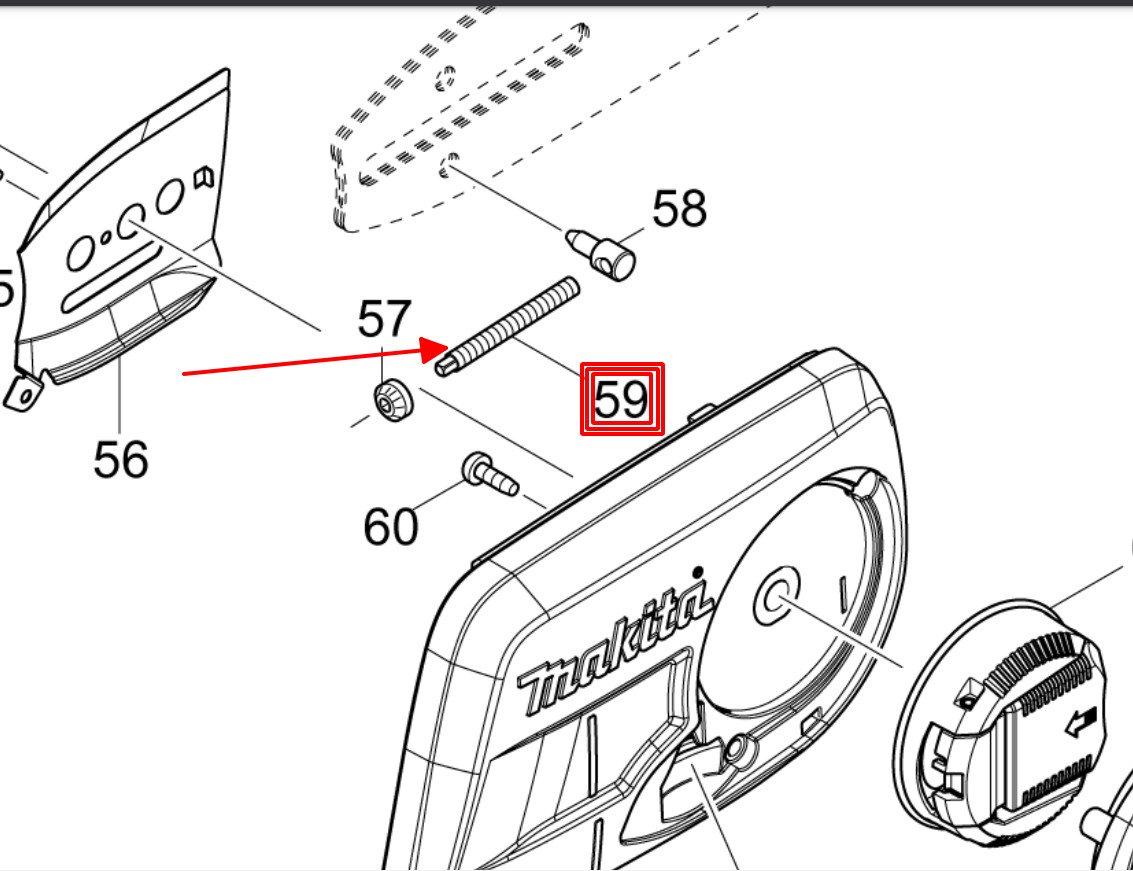 Tán máy cưa xích DUC353 Makita 326312-6