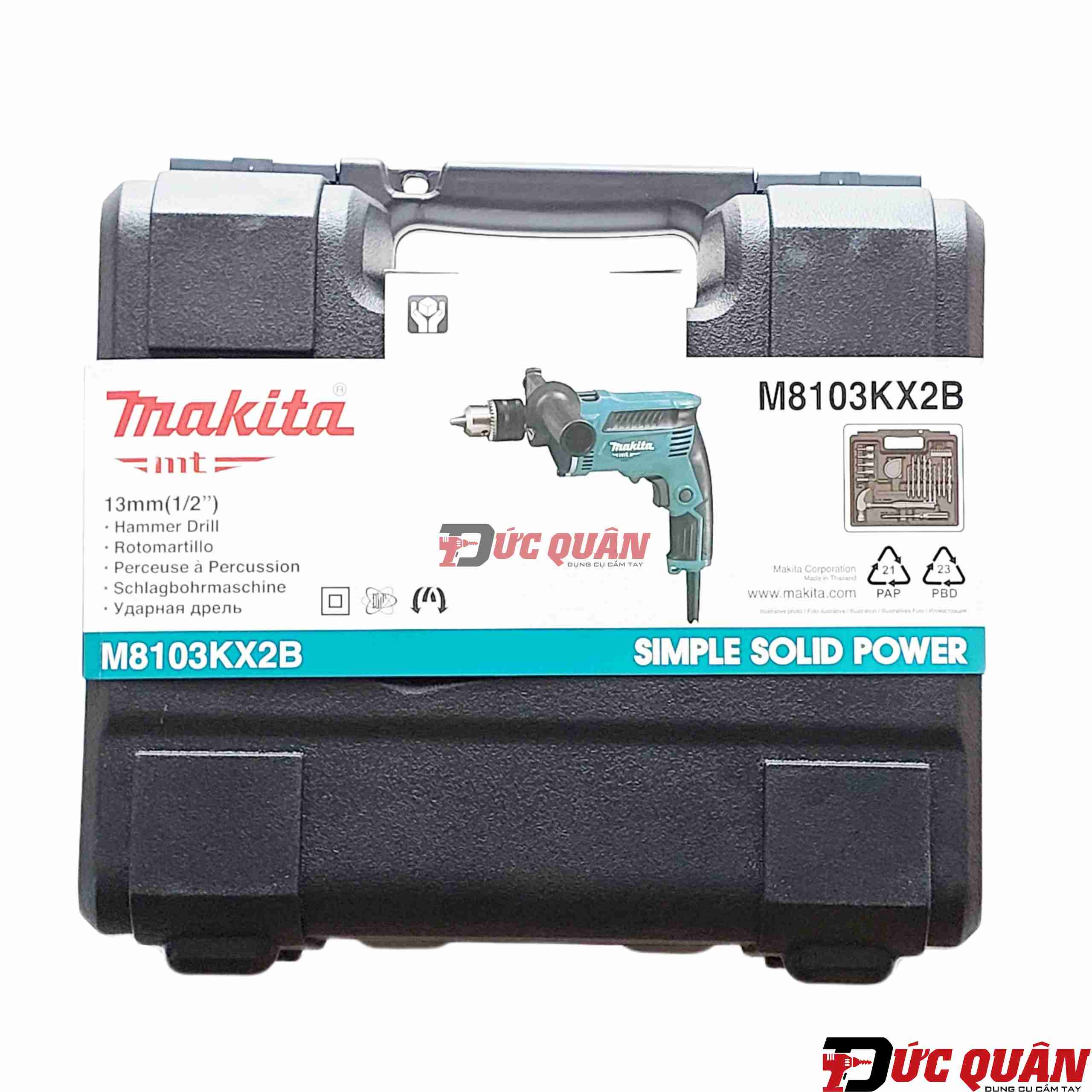 Máy khoan búa ( 26 phụ kiện ) Makita M8103KX2B