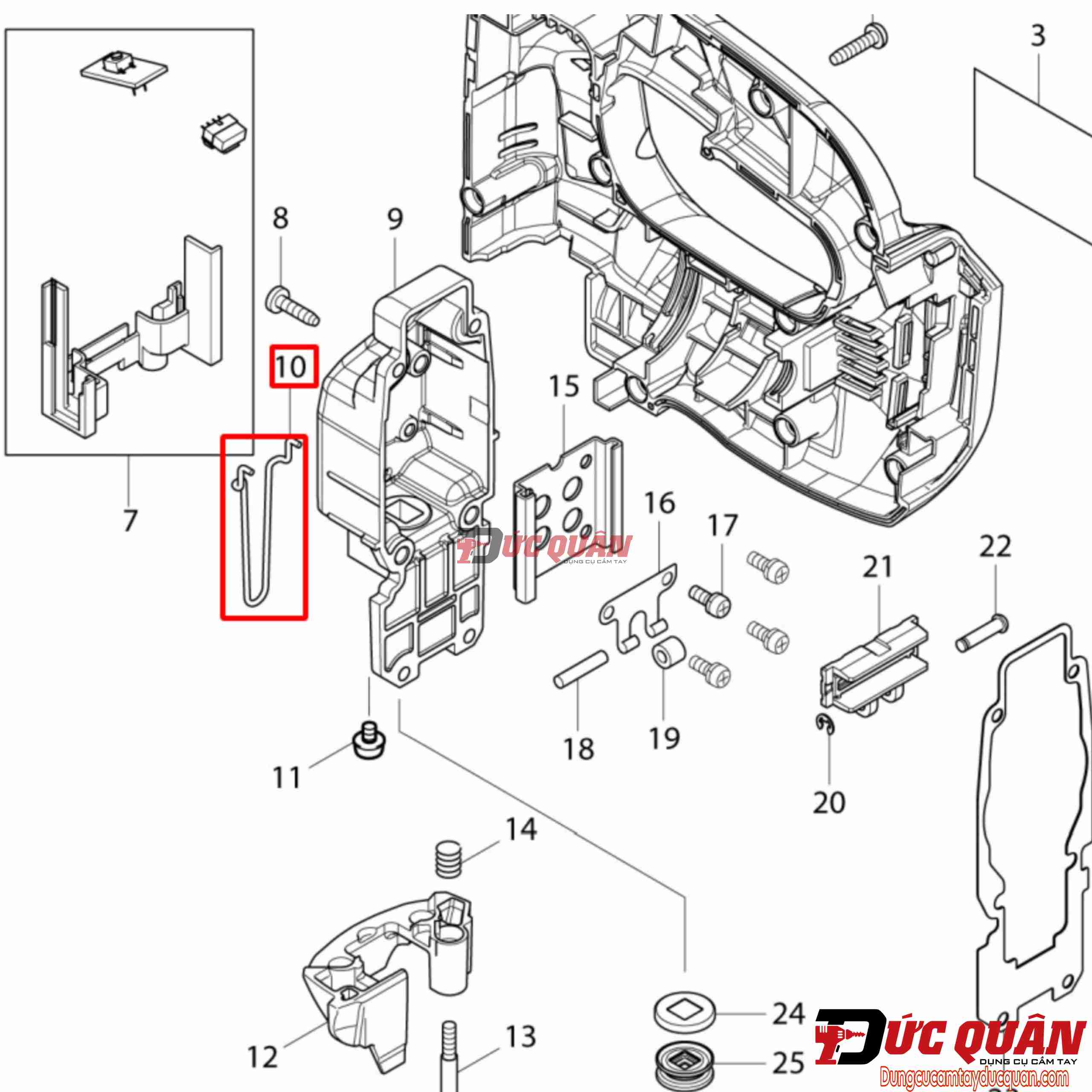 Kẹp giữ an toàn máy Makita DJV182 326302-9