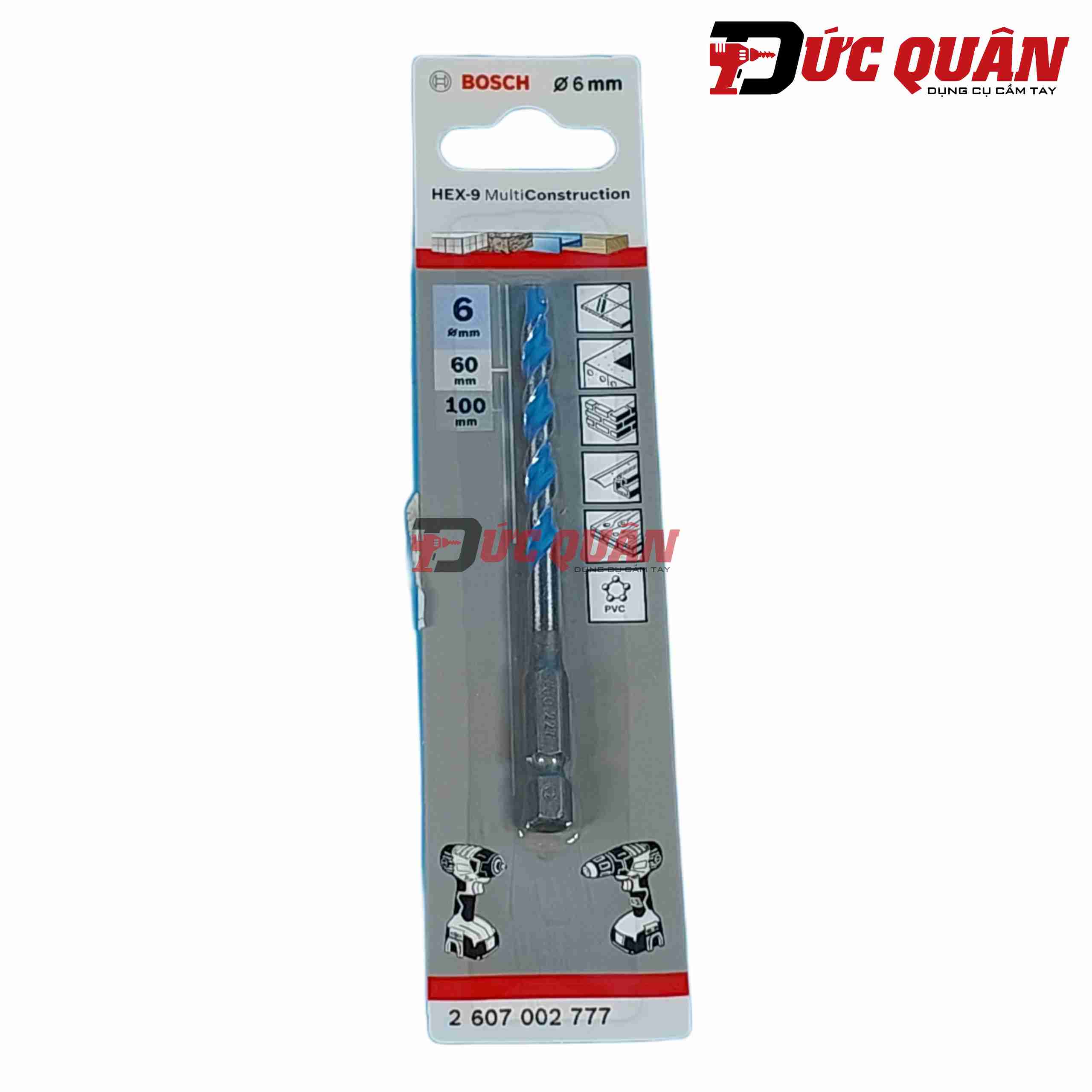Mũi khoan đa năng chuôi lục giác HEX-9 MultiConstruction Bosch ( Full Size )
