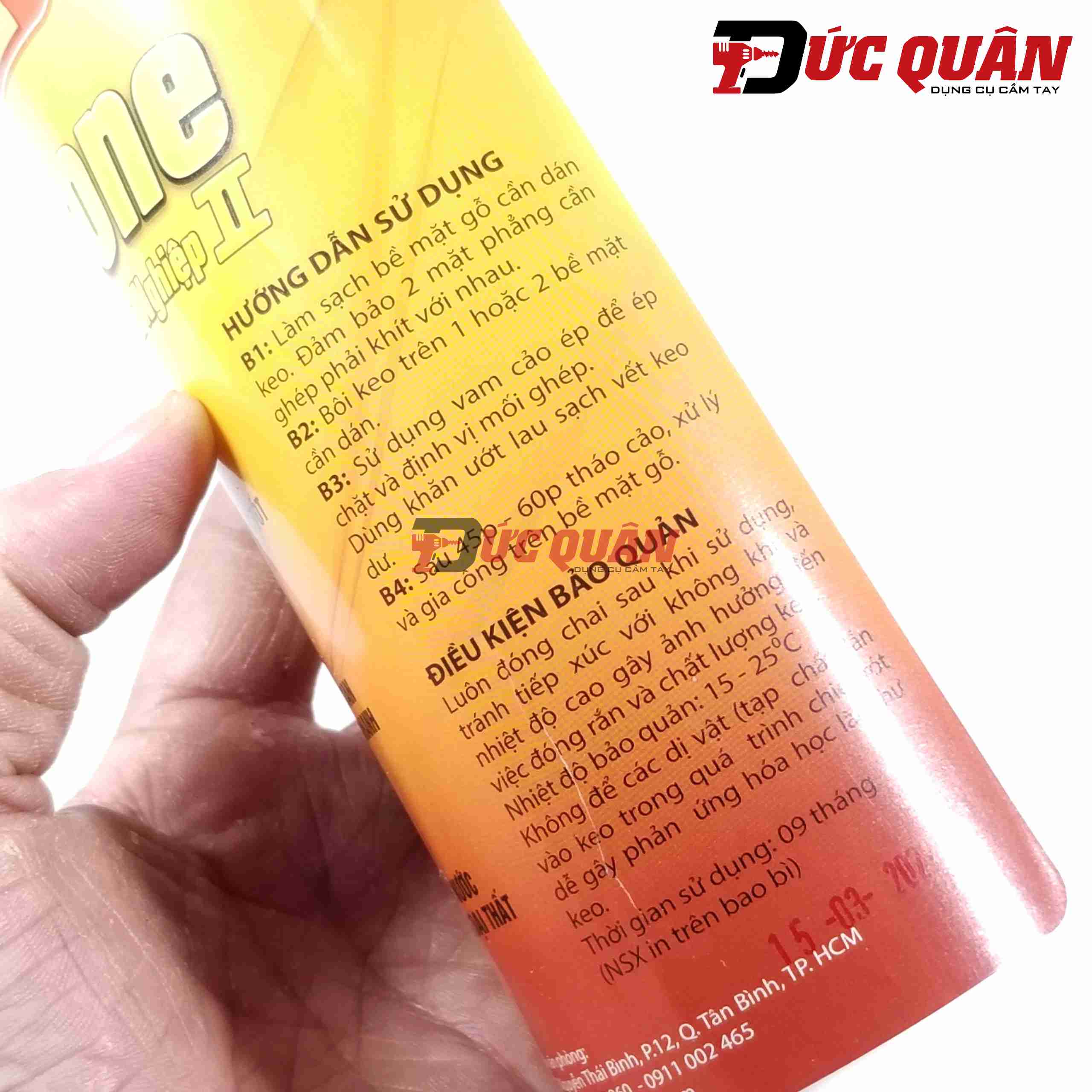 Keo dán gỗ kháng nước WD-Stone Chuyên Nghiệp / Keo gỗ - 0.5KG - Chất Sơn Gỗ