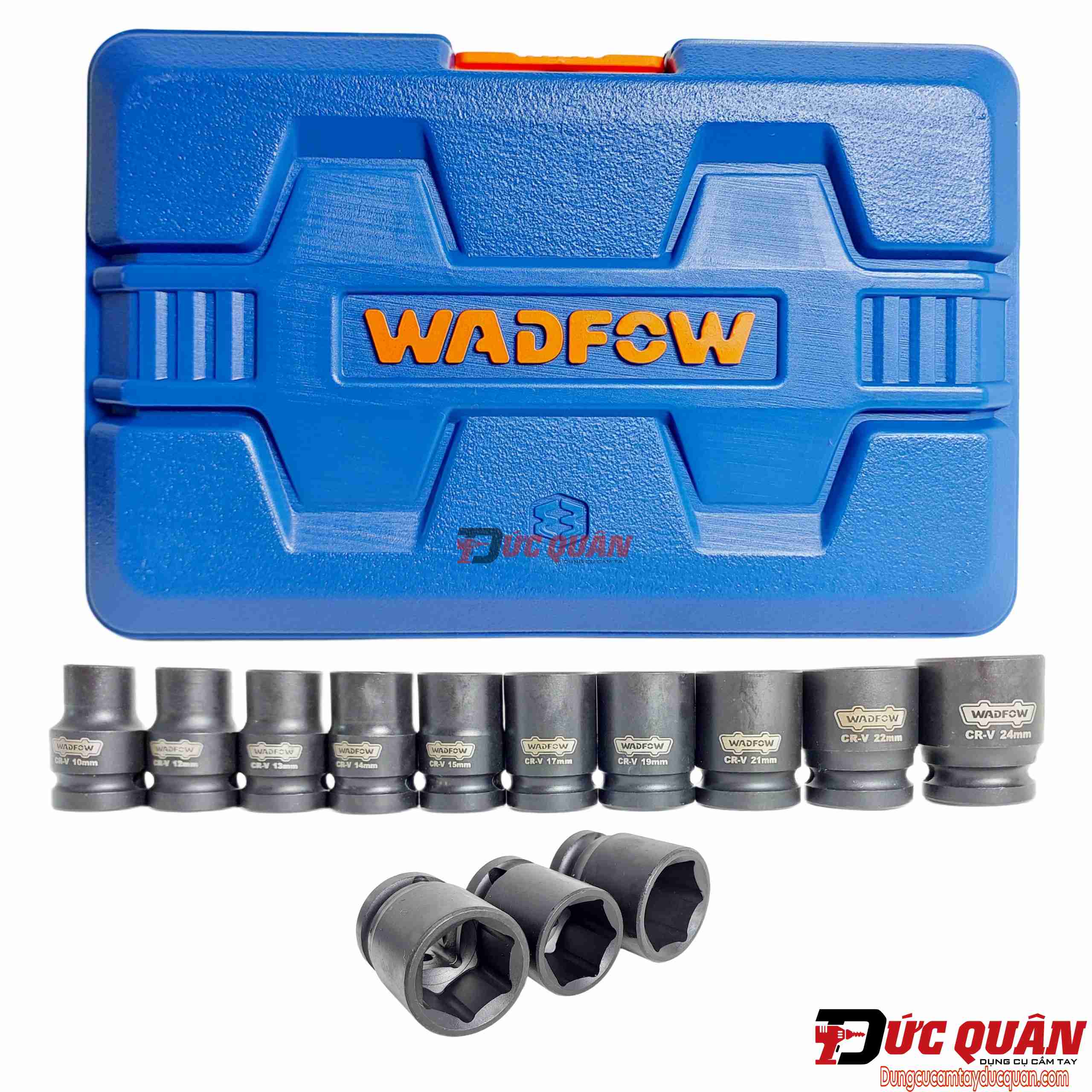 Bộ 10 đầu tuýp ( 1/2in dài 40mm ) WADFOW WMS1D01