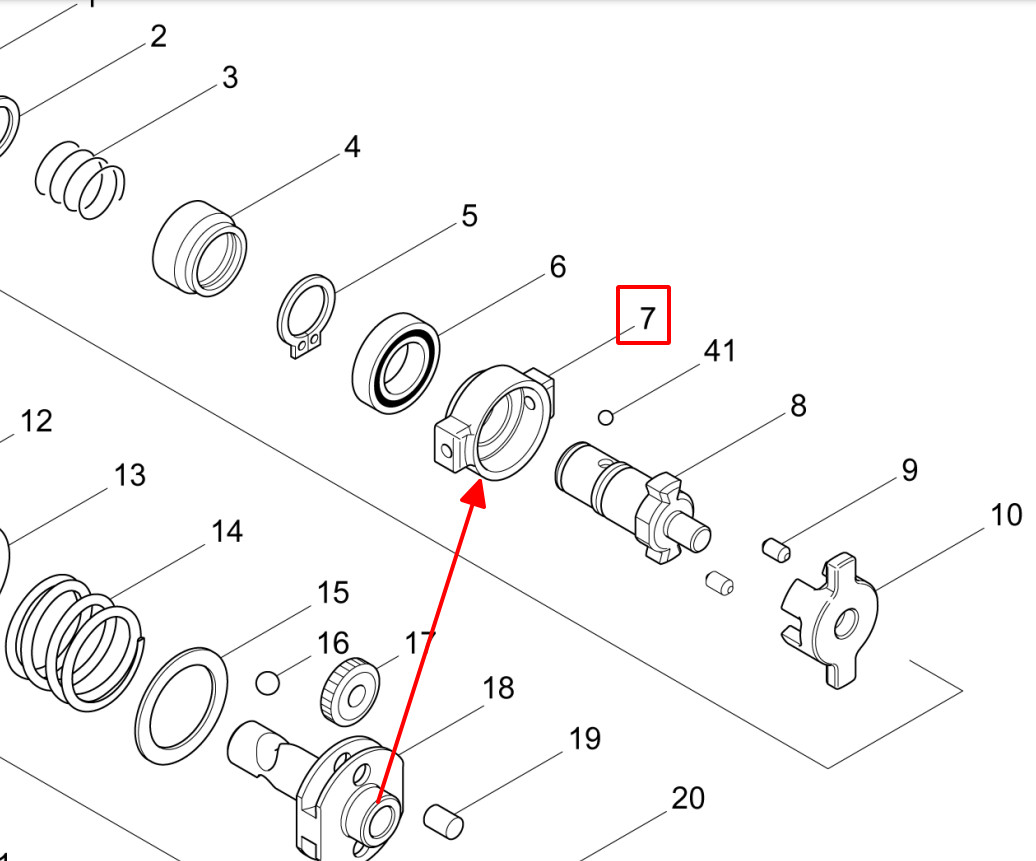 Vòng đệm gài máy bắn vít gập, TD020D,TD021D, TD022D, MAKITA, 313136-9