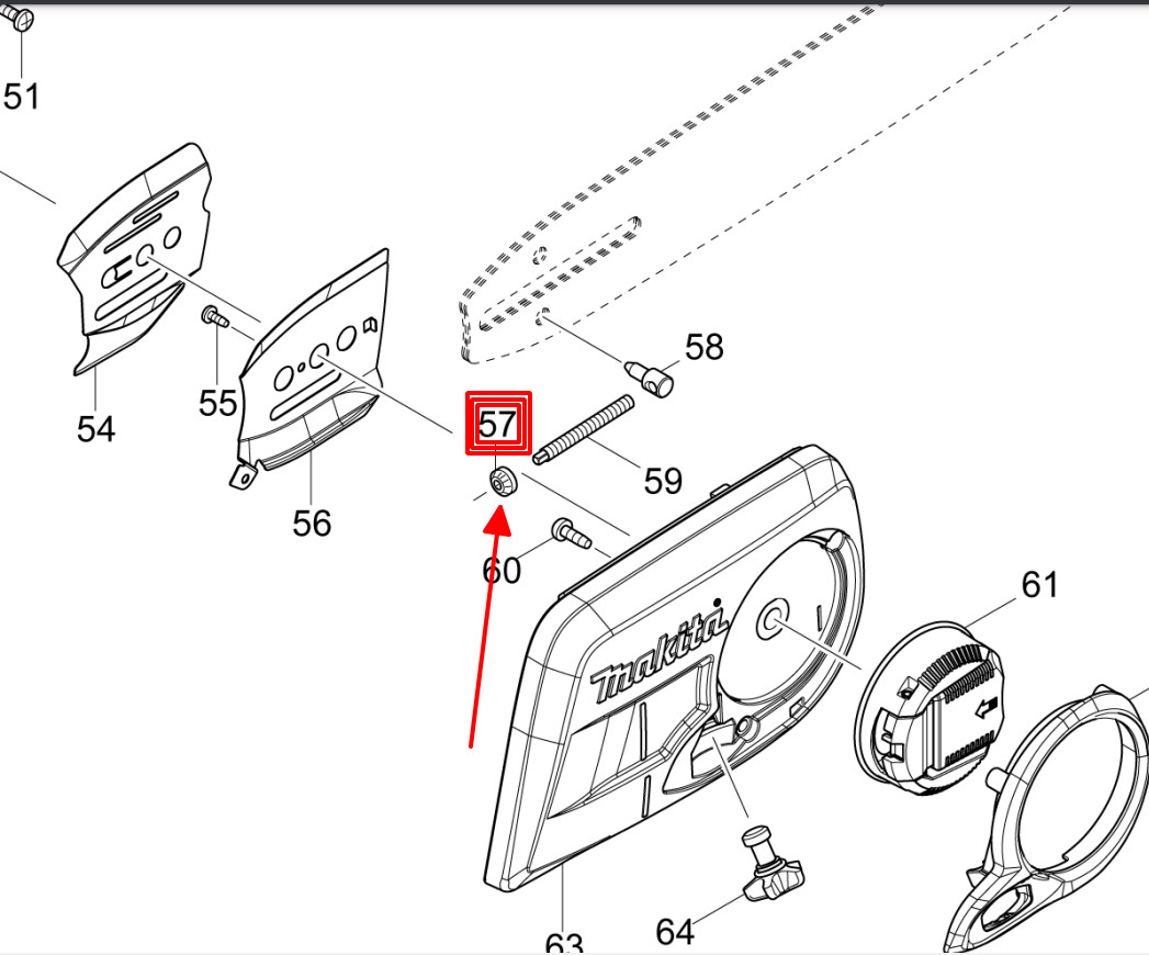 Nhông nhỏ máy cưa xích DUC353/ HCU02/ UC352/ UC4030 Makita 227496-2