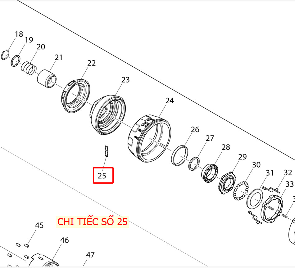 Lò xo lá máy bắn vít 4 chức năng MAKITA DTP141/ TP141/ TP131/ XPT141