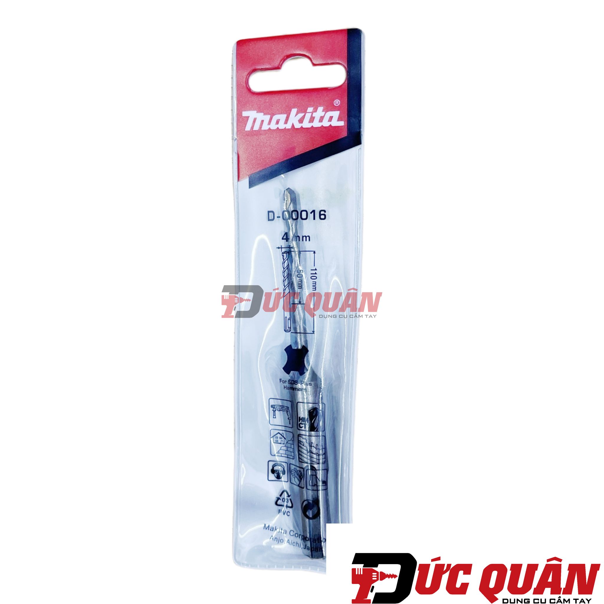 Mũi khoan bên tông Makita  ( 3.5-10mm ) SDS - Plus