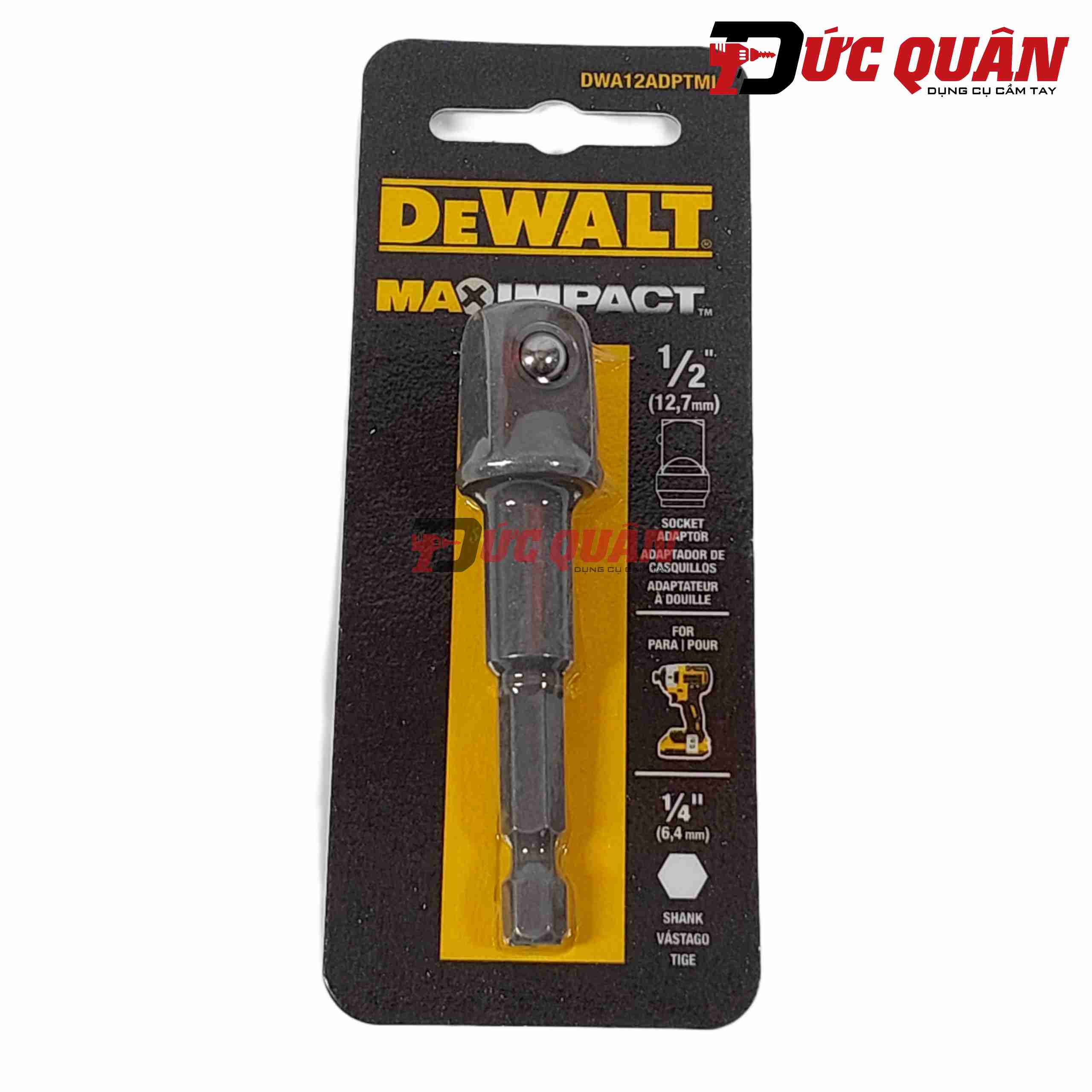 Bộ 3 đầu chuyển ( 1/4, 3/8, 1/2 ) DeWALT DWAADPTMI3