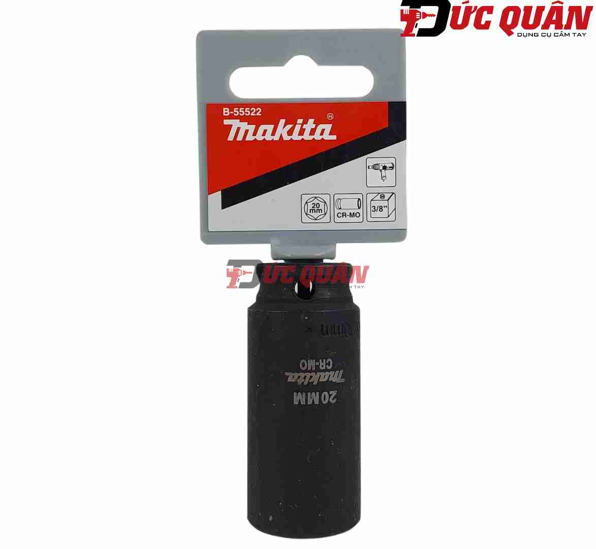 Đầu tuýp loại sâu 6 cạnh ( 3/8 dài 63mm ) chất liệu thép Cr-Mo MAKITA