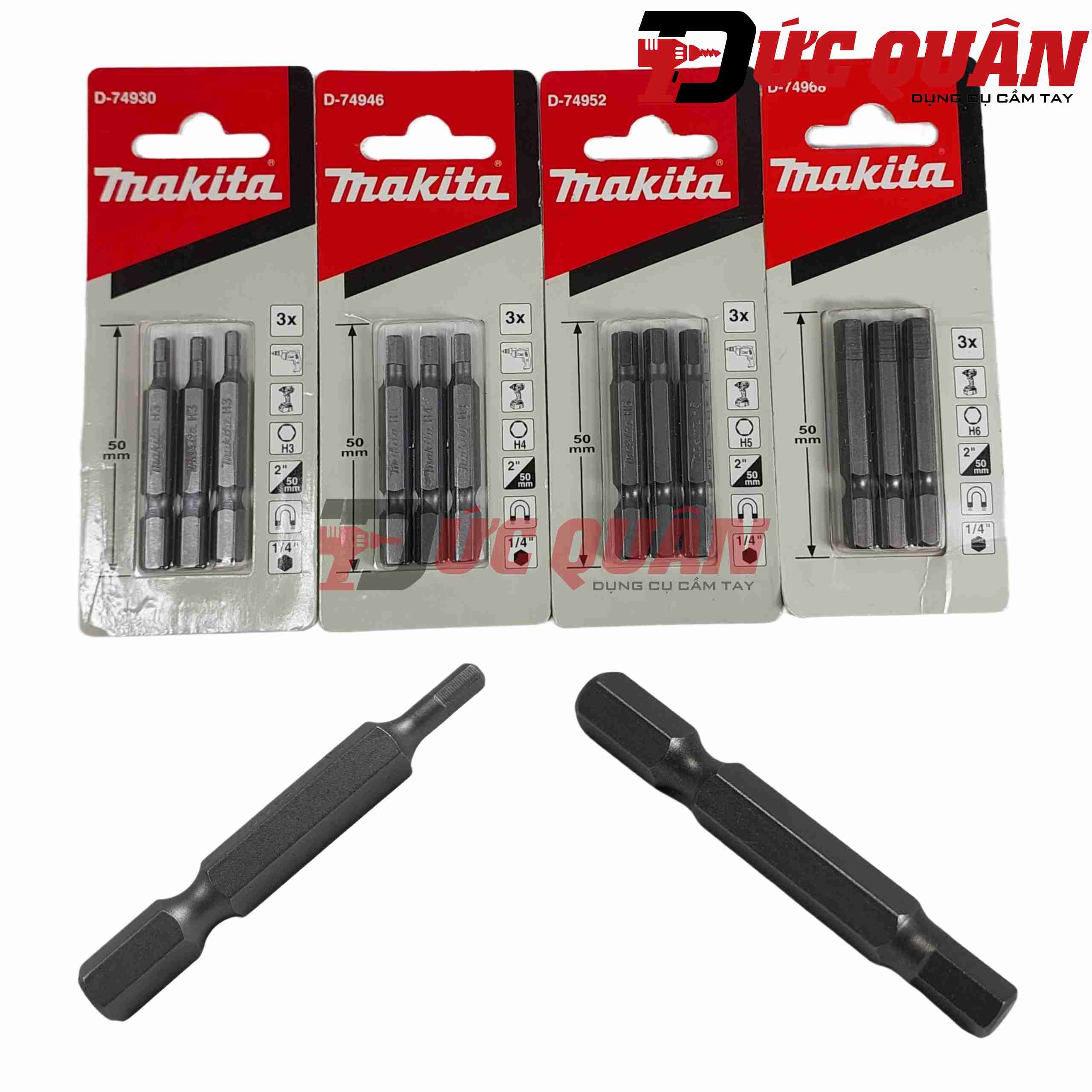 Lục giác ( H3, H4, H5, H6mm ) Makita ( 1 đầu )