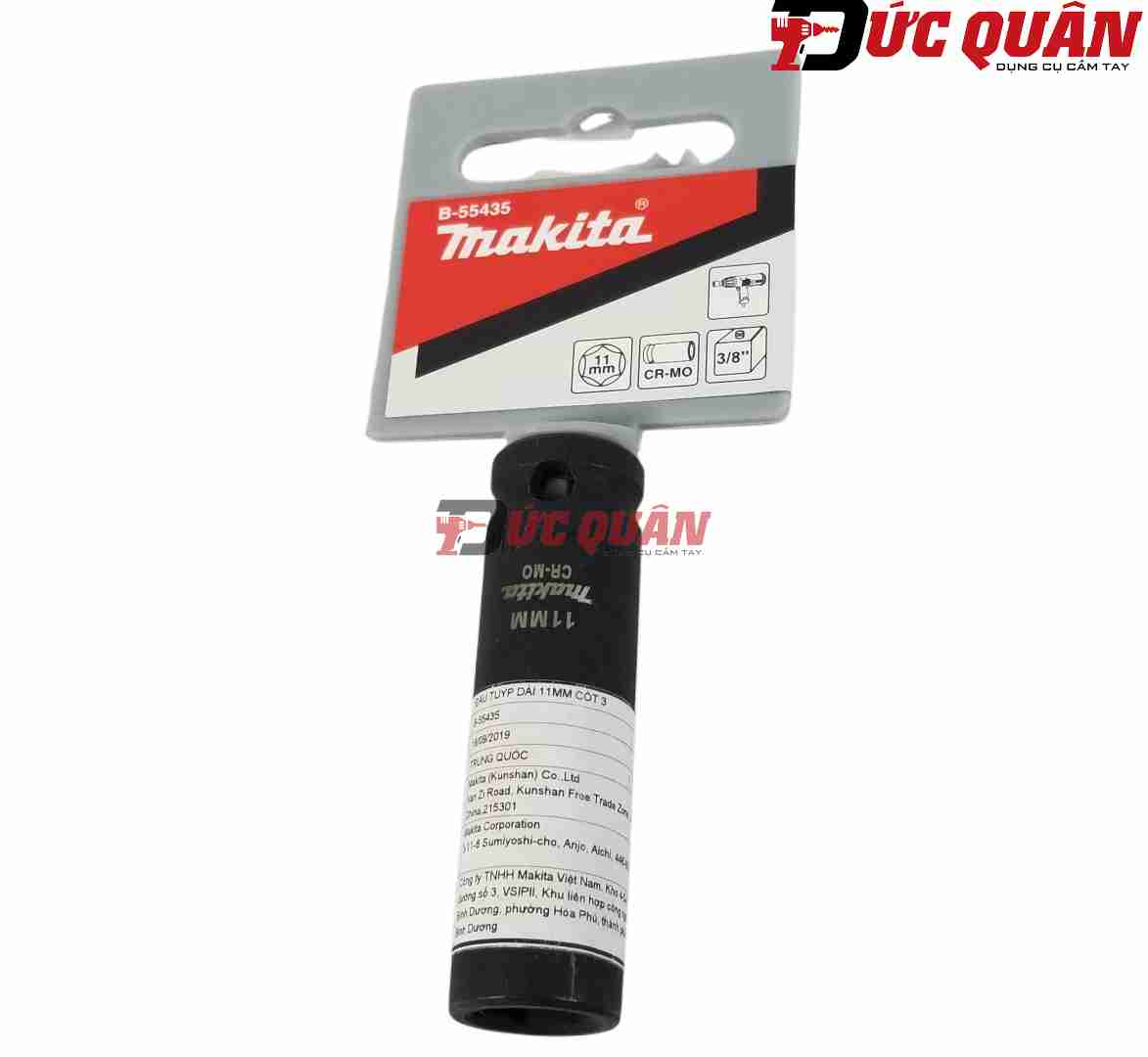 Đầu tuýp loại sâu 6 cạnh ( 3/8 dài 63mm ) chất liệu thép Cr-Mo MAKITA