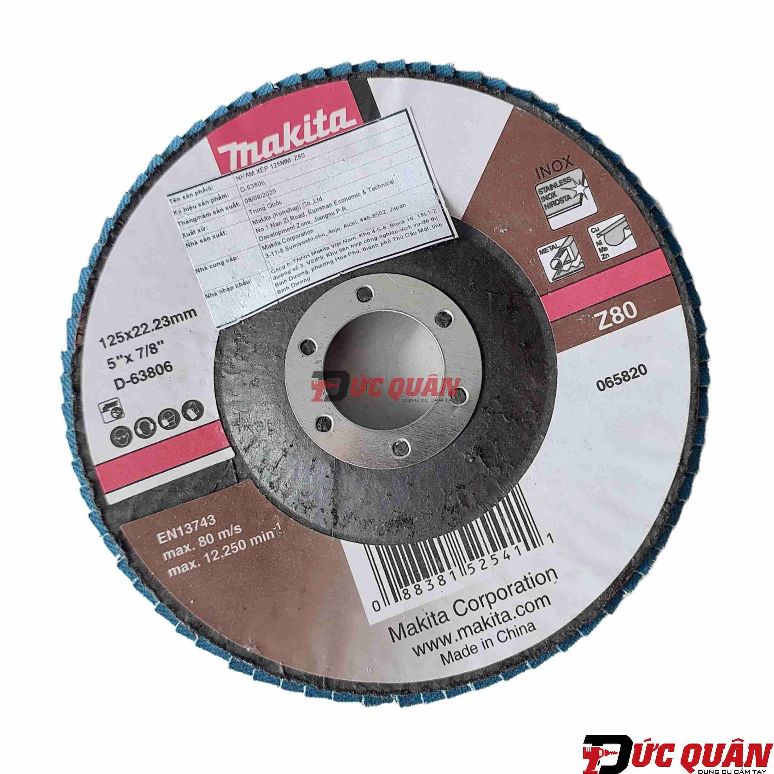 Nhám xếp 125mm Z80 Makita D-63806