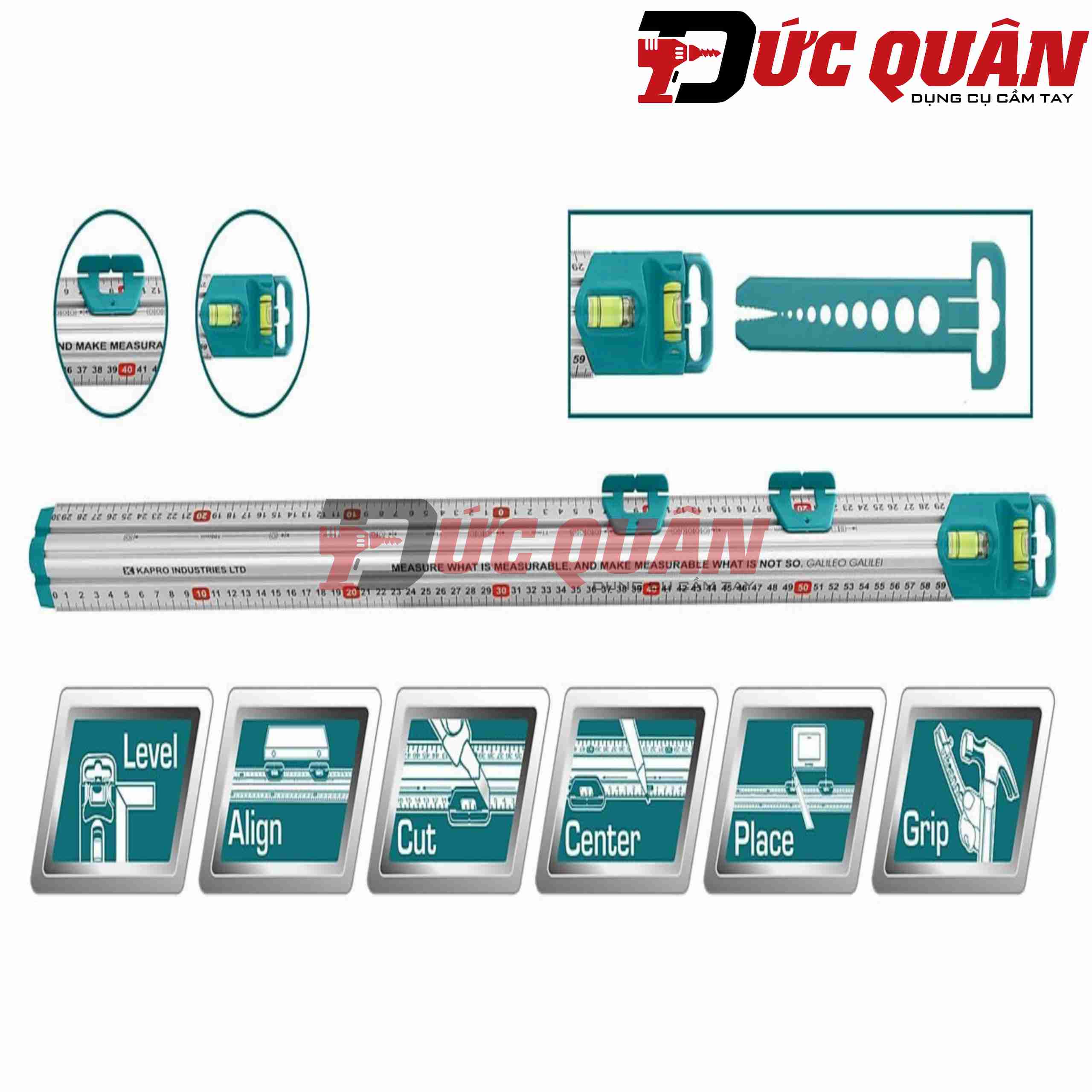 Thước đo cặp đôi 60cm total TMT646003