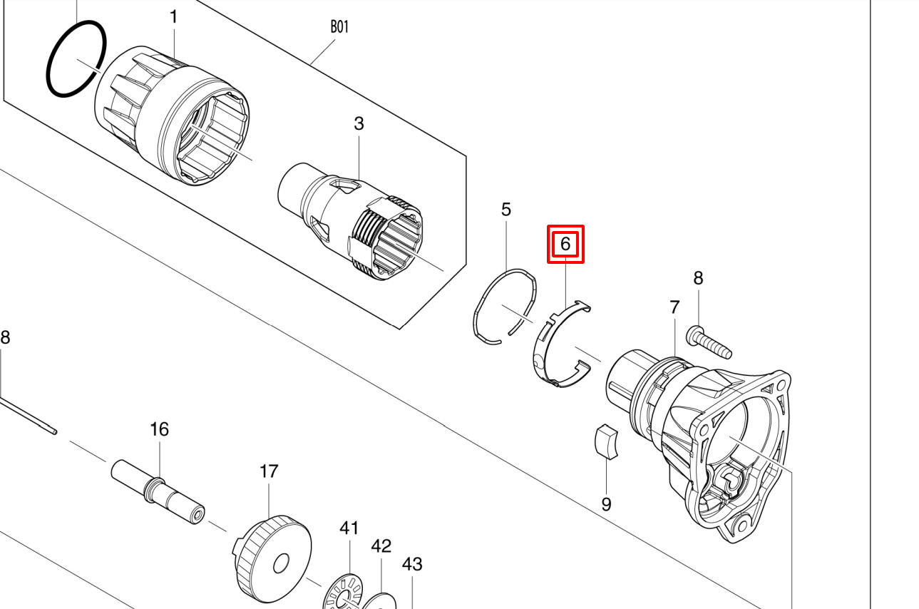 Lò xo lá máy DF452/ DFS251 Makita 232245-4