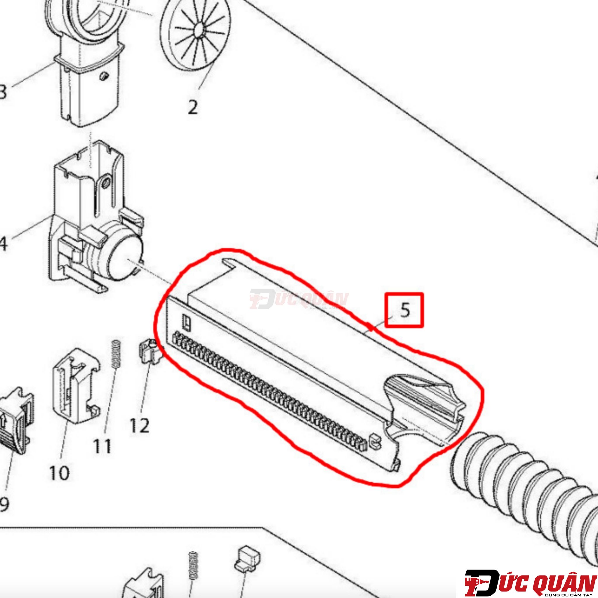 Ống trượt hệ thông hút bụi Makita DX01 454580-2