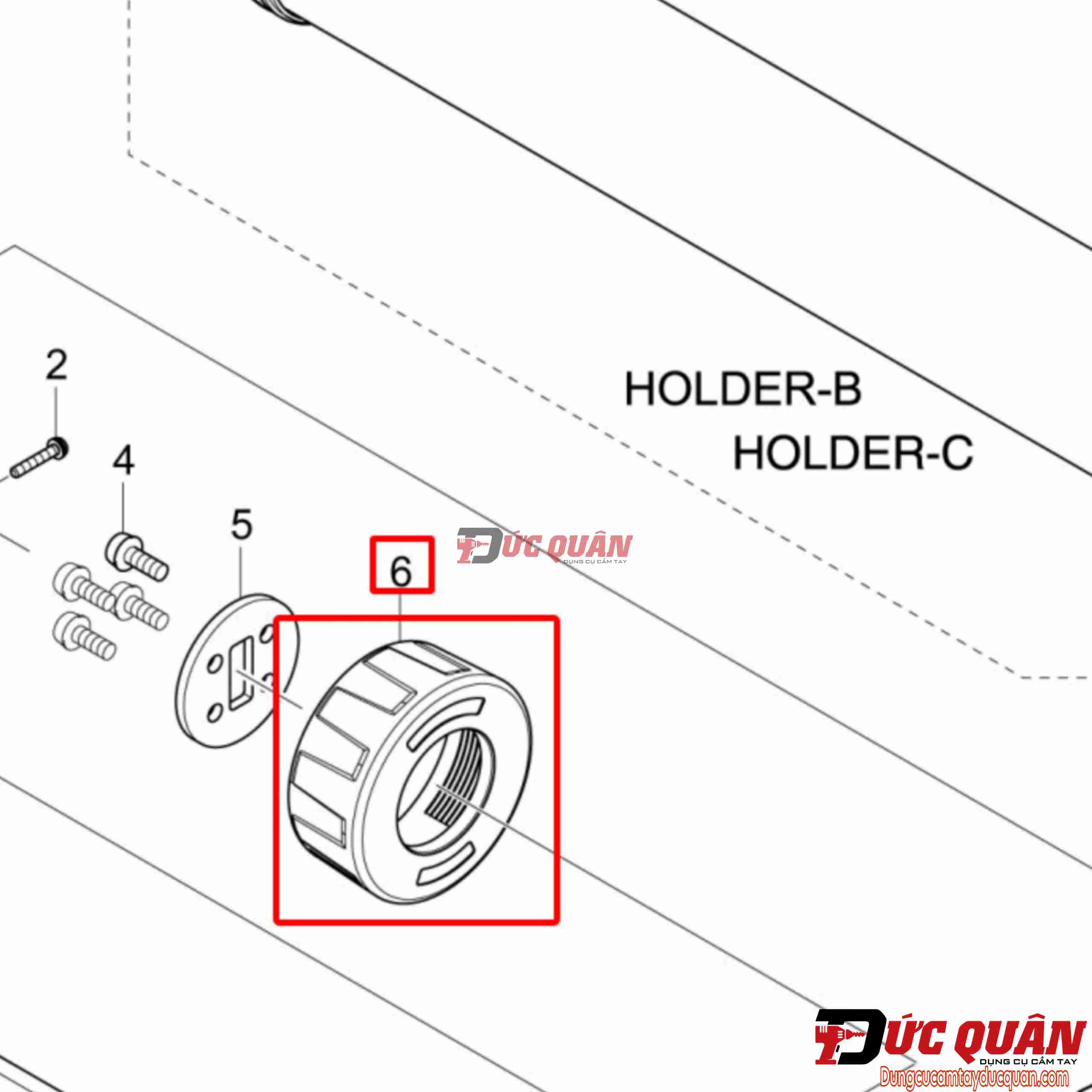 Nấp hộp đựng Silicon Makita CG100ZB 454223-6