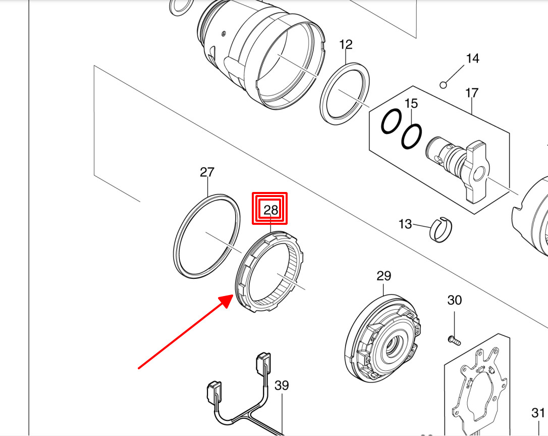 Bánh nhông máy bắn vít DTD172 Makita 227882-7