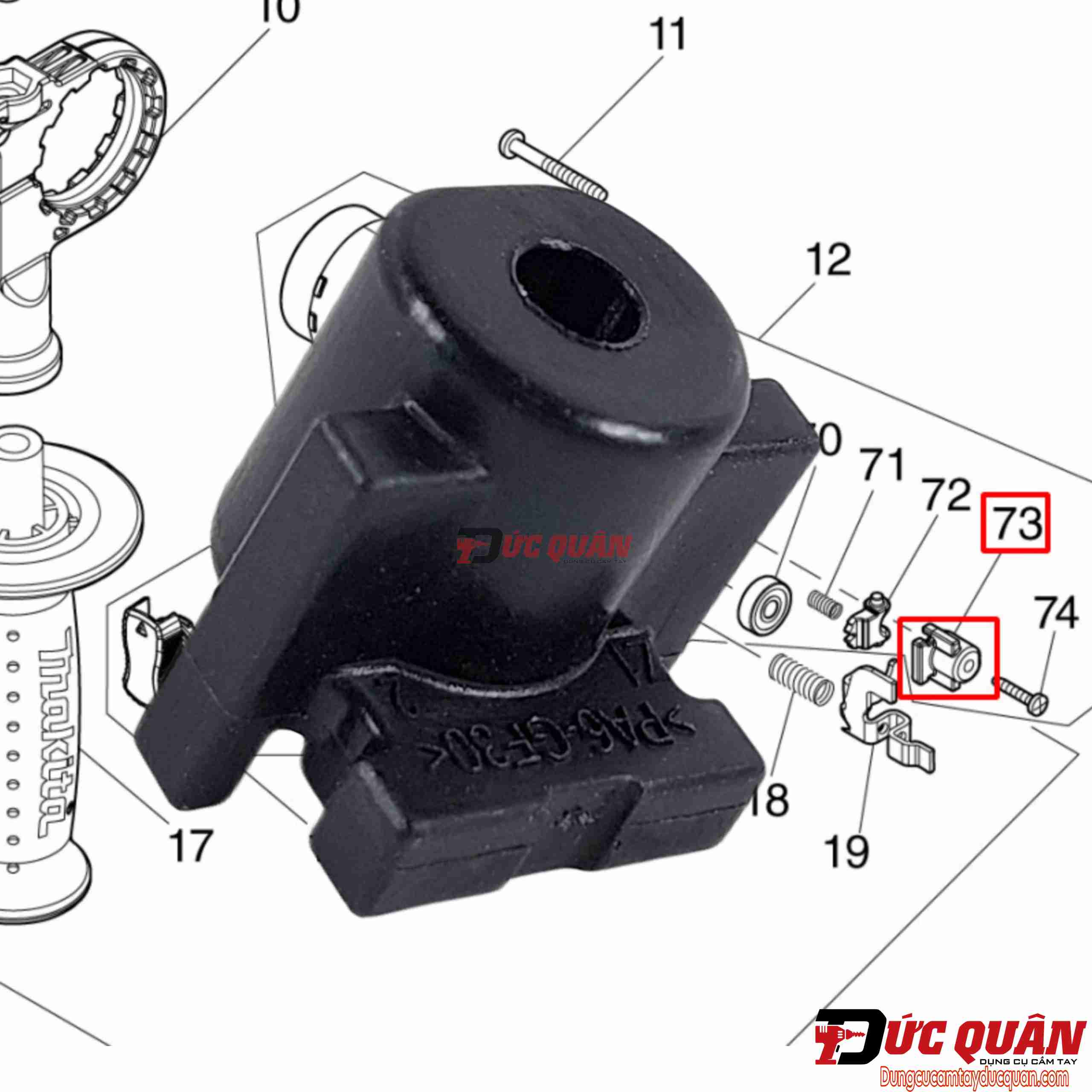 Miếng đệm chuyển chế độ máy Makita DHR182/ HR182 458846-2